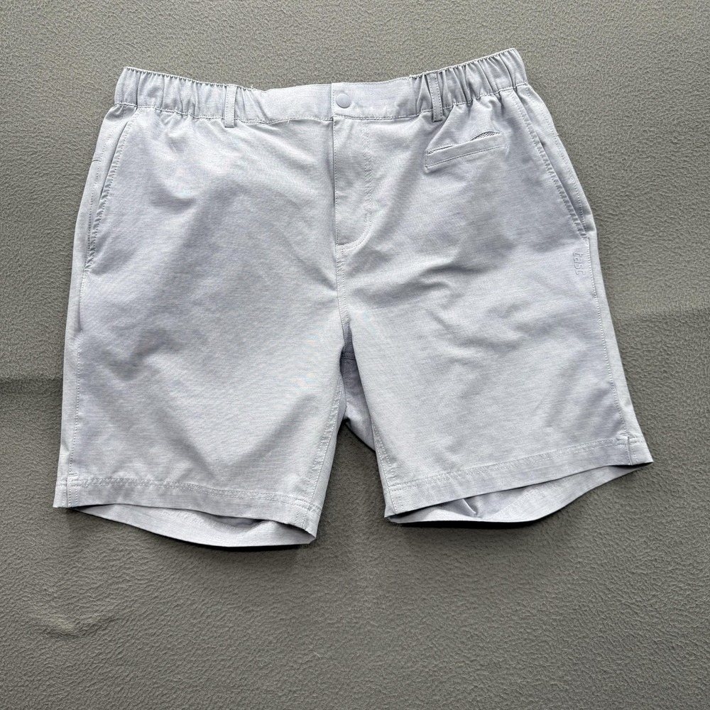 Tasc Performance Shorts Mens Large Blue Athletic Running Stretch 7 Inseam Gym